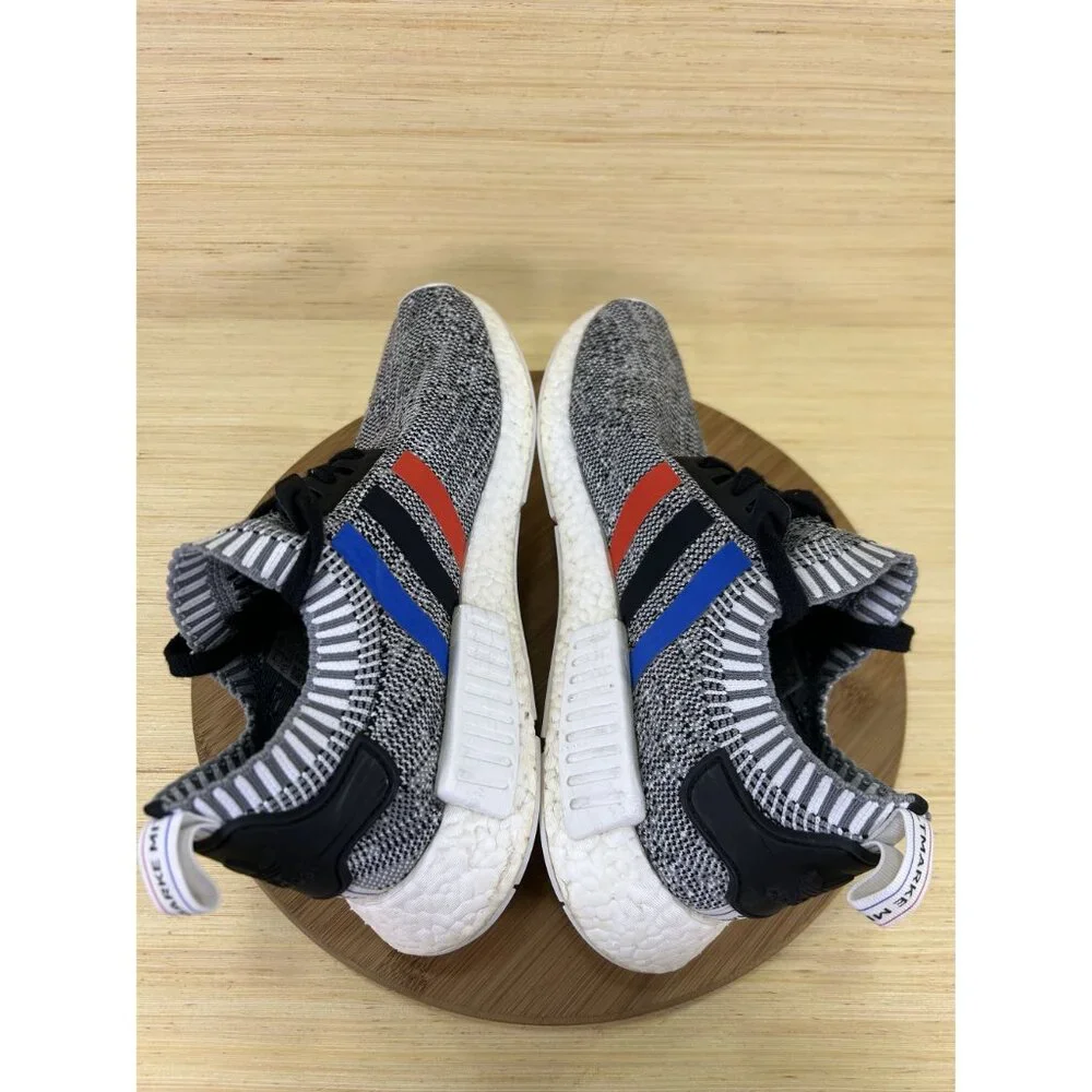 Adidas NMD R1 Primeknit Tri-color White Glitch Camo Athletic Shoes Mens Size 9.5 - Picture 5 of 8